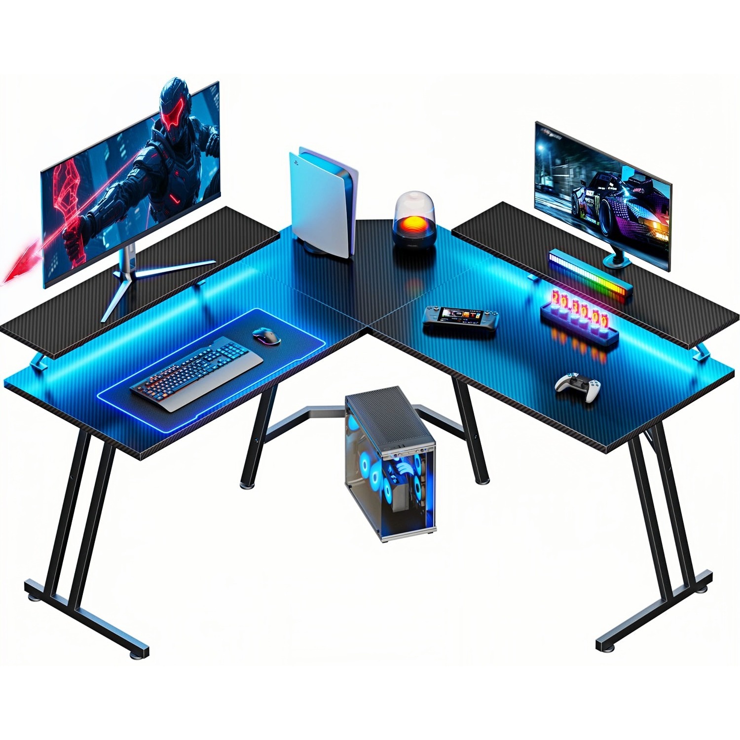 Pc Gaming Center - Mesa de Jogos em L com