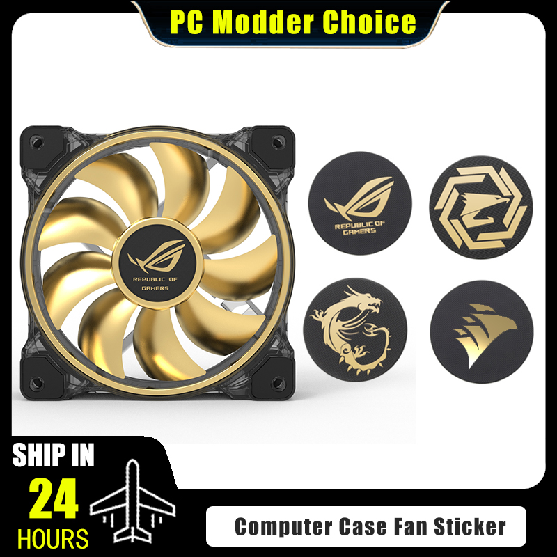 Pc Gaming Rog - Adesivo de logotipo de ventilador de