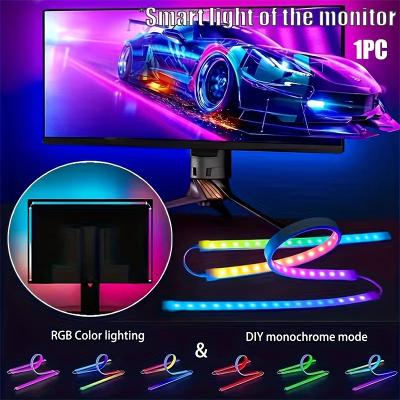 Pc Gaming Usa - Fita de Luzes RGB para Jogos,