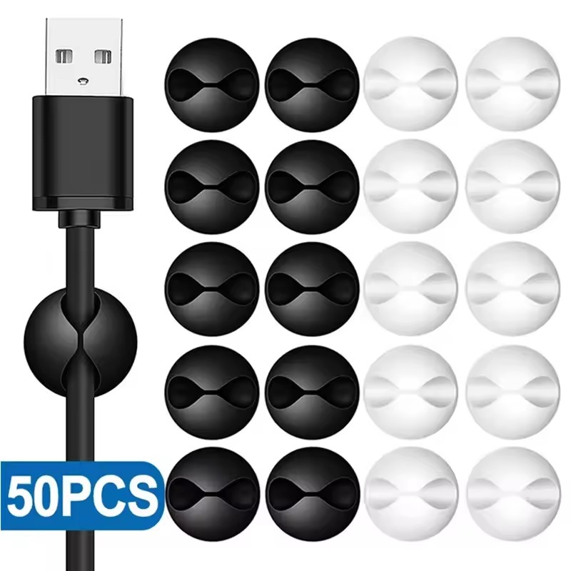 Headset Stand - 5/50 Peças Clipes de Cabo para
