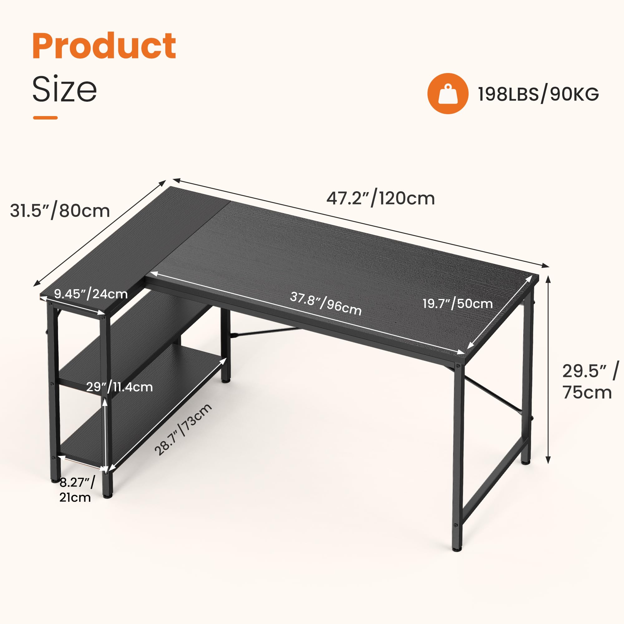 JHK Mesa em forma de L Mesa de - Pc Gaming Center avaliação e preço