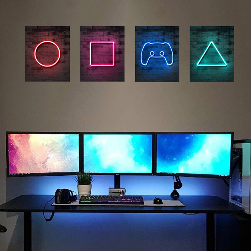 4 pçs crianças sala de jogos j - Pc Gaming Quotes avaliação e preço
