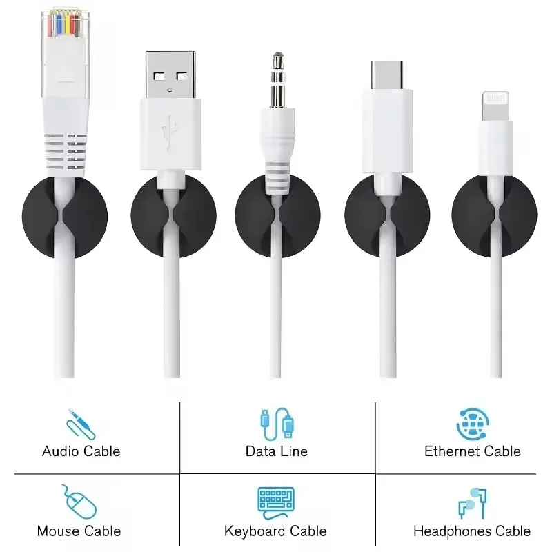 5/50 Peças Clipes de Cabo para - Headset Stand avaliação e preço